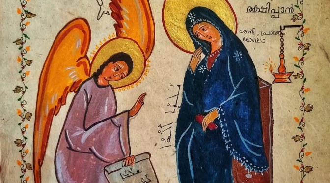 Illuminated Icon of Annunciation